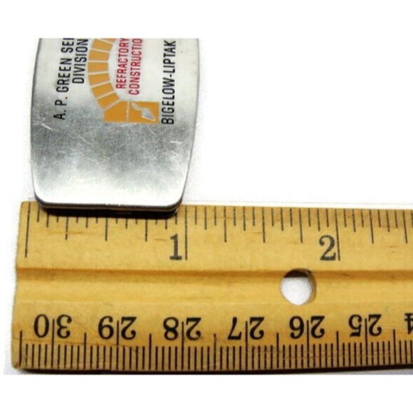 Money Clip Bigelow-Liptak Vintage Zippo One Blade One Nail File Stainless Steel - Picture 3 of 9